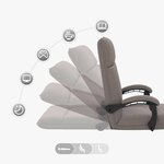 vidaXL Fauteuil de sol ajustable Taupe Tissu