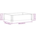 vidaXL Jardinière marron 80x60 cm bois massif de pin