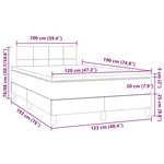 vidaXL Sommier à lattes de lit avec matelas LED vert foncé 120x190 cm