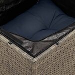 vidaXL Salon de jardin avec coussins 12 Pièces gris résine tressée