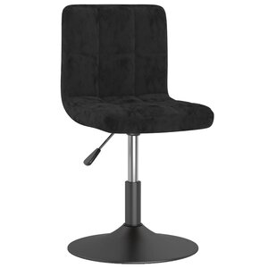 vidaXL Tabouret de bar pivotant noir velours