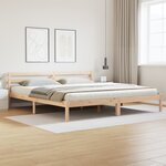 Lit vidaXL avec tête de lit 180x210 cm en bois de pin massif