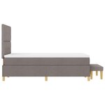 vidaXL Lit à ressorts avec matelas Taupe 120 x 200 cm tissu