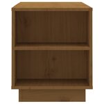 vidaXL Meuble TV Marron miel 110x35x40 5 cm Bois de pin massif