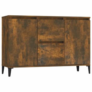 vidaXL Buffet Chêne fumé 102x35x70 cm Bois d'ingénierie