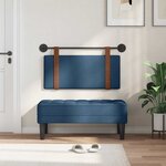 vidaXL Tête de lit suspendue Bleu PU antique