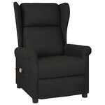 vidaXL Fauteuil de massage Noir Tissu