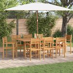 vidaXL Chaises empilables de jardin 8 Pièces Marron 55 5 x 55 5 x 90 cm