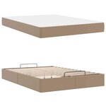 vidaXL Cadre de lit avec matelas Cappuccino 140 x 200 cm Faux cuir