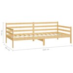 vidaXL Lit de jour sans matelas bois de pin massif 90x200 cm