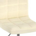 vidaXL Chaise pivotante de salle à manger Crème Tissu