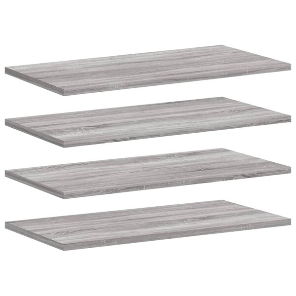 vidaXL Étagères murales 4 Pièces sonoma gris 60x20x1 5 cm bois ingénierie