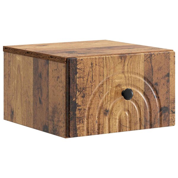 vidaXL Cabinet de chevet mural Bois ancien 33 x 34 5 x 20 cm