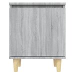 vidaXL Tables de chevet pieds en bois 2 Pièces Sonoma gris 40x30x50 cm
