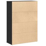 vidaXL Bibliothèque chêne noir 60x24x85 cm bois d'ingénierie
