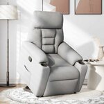 vidaXL Fauteuil inclinable gris nuage tissu