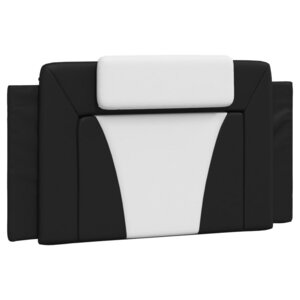 vidaXL Coussin de tête de lit Viana noir et blanc 100 cm similicuir