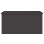 vidaXL Boîte de Rangement Extérieure Noir 100 x 50 5 x 50 cm Acier