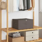 vidaXL Boîte de rangement Gris 43 x 34 x 23 cm Tissu intissé