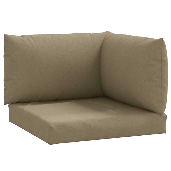 vidaXL Coussins de palette lot de 3 taupe mélangé tissu