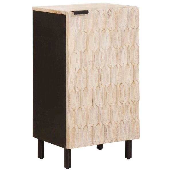 vidaXL Buffet avec stockage Finition Lavage Blanc 40 x 33 x 75 cm