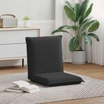 vidaXL Fauteuil de sol ajustable Gris foncé Tissu en laine de mouton