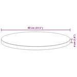 vidaXL Dessus de table rond Ø80x4 cm bois massif d'acacia