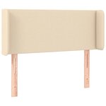 vidaXL Tête de lit avec oreilles Crème 103x16x78/88 cm Tissu