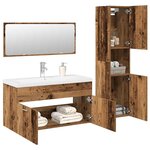 vidaXL Ensemble de meubles salle de bain 4 Pièces bois d'ingénierie