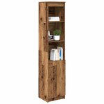 vidaXL Buffet haut 37 5x35x180 cm vieux bois bois d'ingénierie