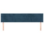 vidaXL Têtes de lit 2 Pièces Bleu foncé 90x5x78/88 cm Velours