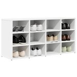 vidaXL Cabinet à chaussures Blanc 103 x 30 x 51 cm Bois d'ingénierie