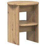 vidaXL Meuble d'appoint 2 pc Chêne Artisanal Ø40 x 50 cm