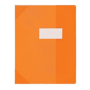 Protège-cahier PVC 150 Strong Line 24x32 cm Marque-page Translucide Orange ELBA