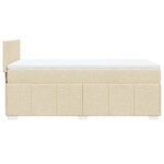 vidaXL Sommier à lattes de lit avec matelas Crème 90x200 cm Tissu