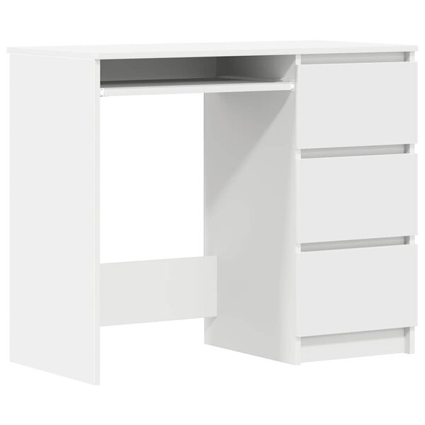vidaXL Bureau Blanc 90x45x76 cm Bois d’ingénierie