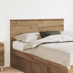 vidaXL Tête de lit Chêne artisanal 135 cm Bois d'ingénierie