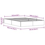 vidaXL Cadre de lit ottoman avec rangement Brun Ciré 135 x 190 cm