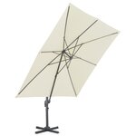 vidaXL Parasol avec base portable Sable