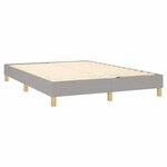 vidaXL Sommier à lattes de lit et matelas et LED Gris clair 140x200 cm