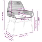vidaXL Ensemble de salle à manger de jardin de 7 pièces avec coussins en polyrotin marron