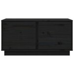 vidaXL Table basse Noir 80x50x40 cm Bois massif de pin
