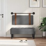 vidaXL Tête de lit suspendue Gris foncé PU antique