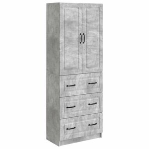 vidaXL Ensemble de Meubles 2 Pièces Gris béton 66 x 34 5 x 87 cm