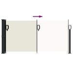 vidaXL Auvent latéral rétractable crème 100x500 cm