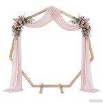 vidaXL Arche de mariage Marron Clair 221 x 92 x 216 cm