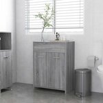vidaXL Armoire de bain Sonoma gris 60x33x80 cm Bois d'ingénierie