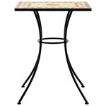 vidaXL Table de bistro mosaïque terre cuite 60x60x74 cm céramique