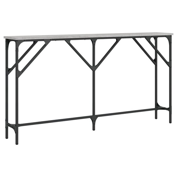 vidaXL Table console sonoma gris 140x23x75 cm bois d'ingénierie