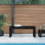 vidaXL Banc de jardin noir 110x38x45 cm bois massif de pin